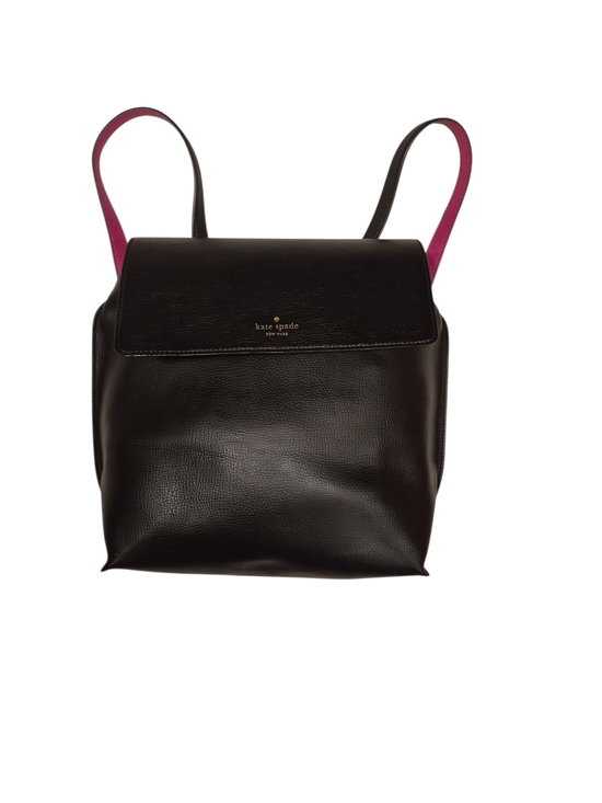 black leather backpack with pink with stipes Women Travel Rucksack Faux-Leather Bag an interior zipper pocket PRIMECUT: SORBET STRIPES LEATHER BACKPACK
